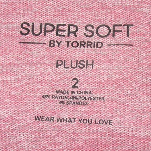TORRID Sweater, 2/2X, Pink Space Dye, Pullover, Long sleeves, Pocket, Rayon - Picture 6 of 12